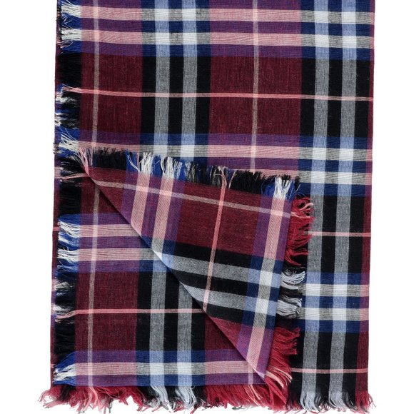 Burberry Unisex Multi-Color Plaid Wool Shawl Scarf - Picture 1 of 3